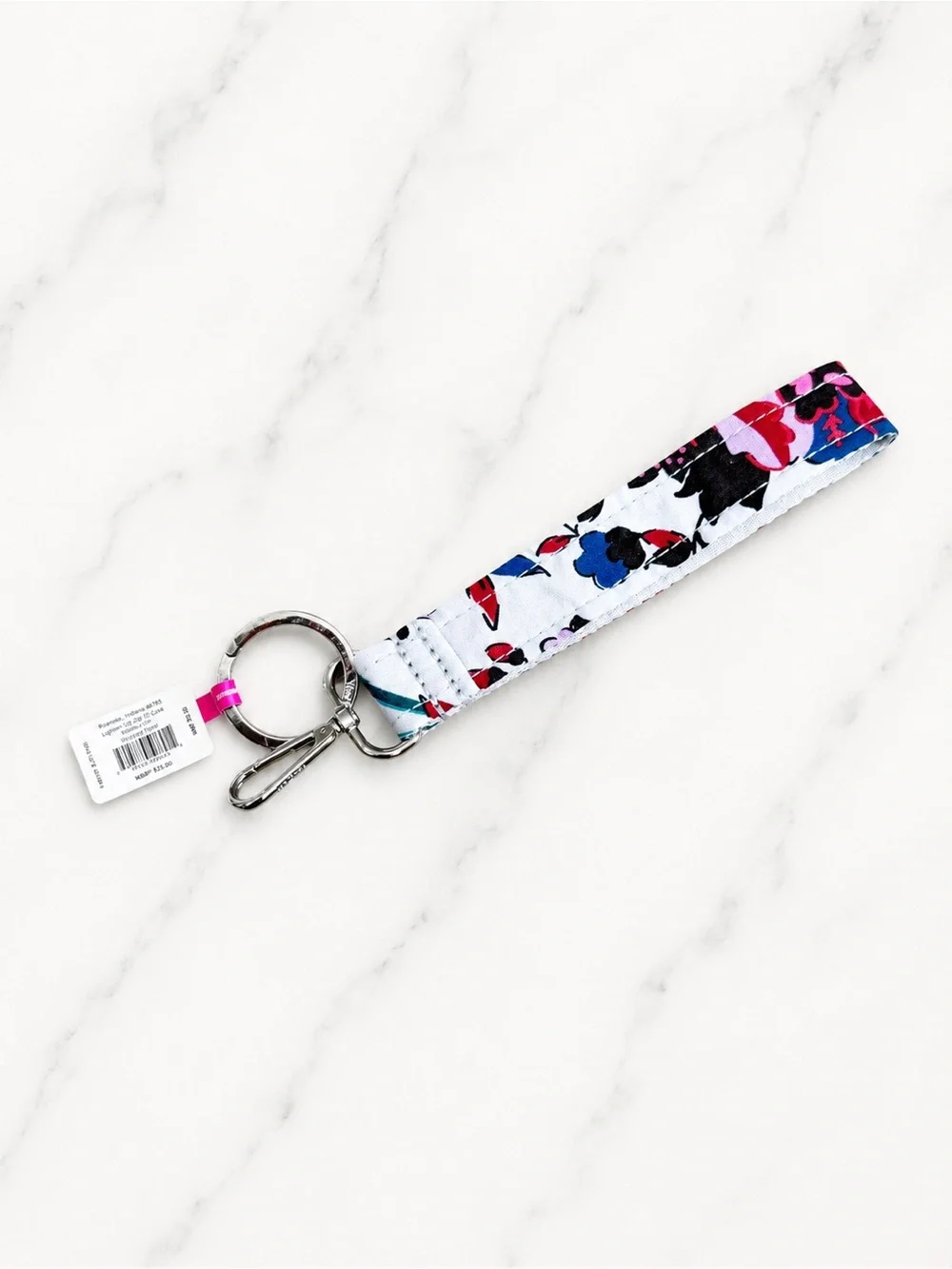 NWT Vera Bradley Vineyard Floral Lighten Up Zip ID Case & Wristlet Keychain Set